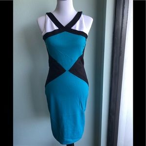 Nicole Miller colorblock sheath pencil dress